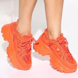 Orange fashion nova shoes